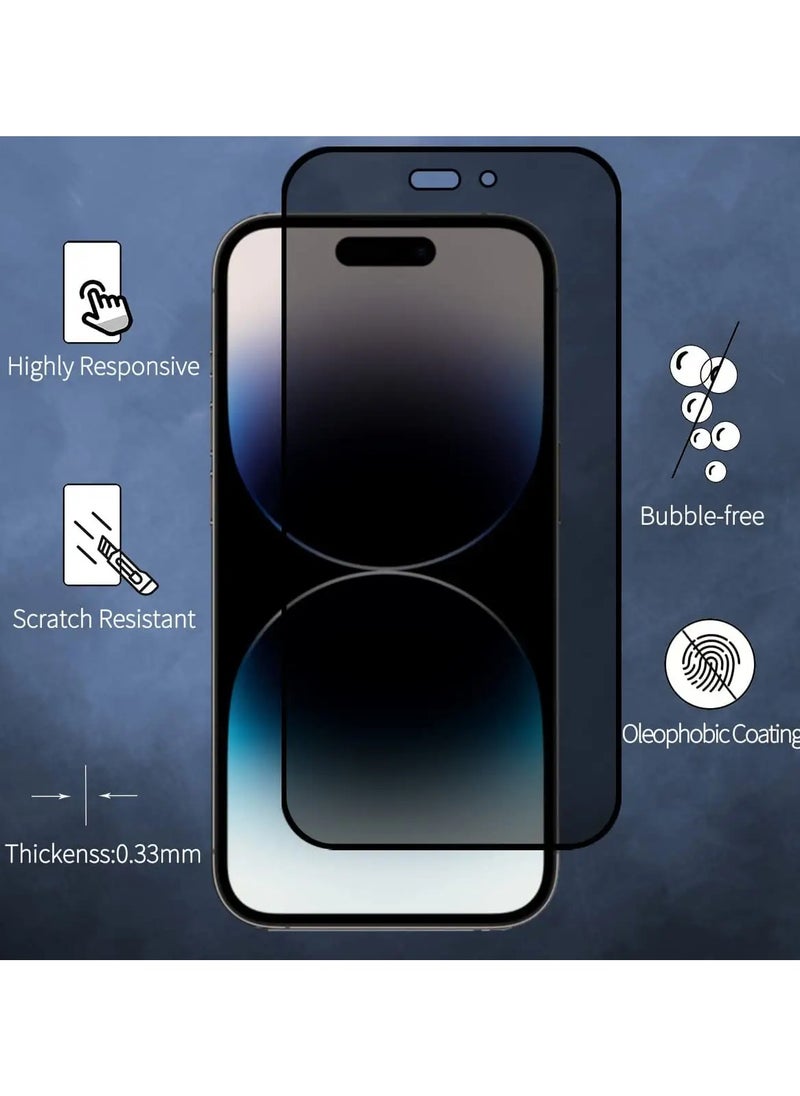 Generic - I Phone 15 Privacy glass screen protector High quality (2 Pieces) - Image 1