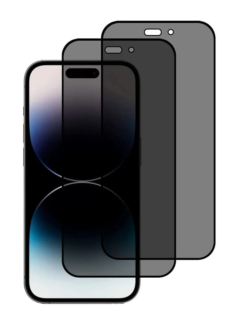 Generic - I Phone 15 Privacy glass screen protector High quality (2 Pieces) - Image 1