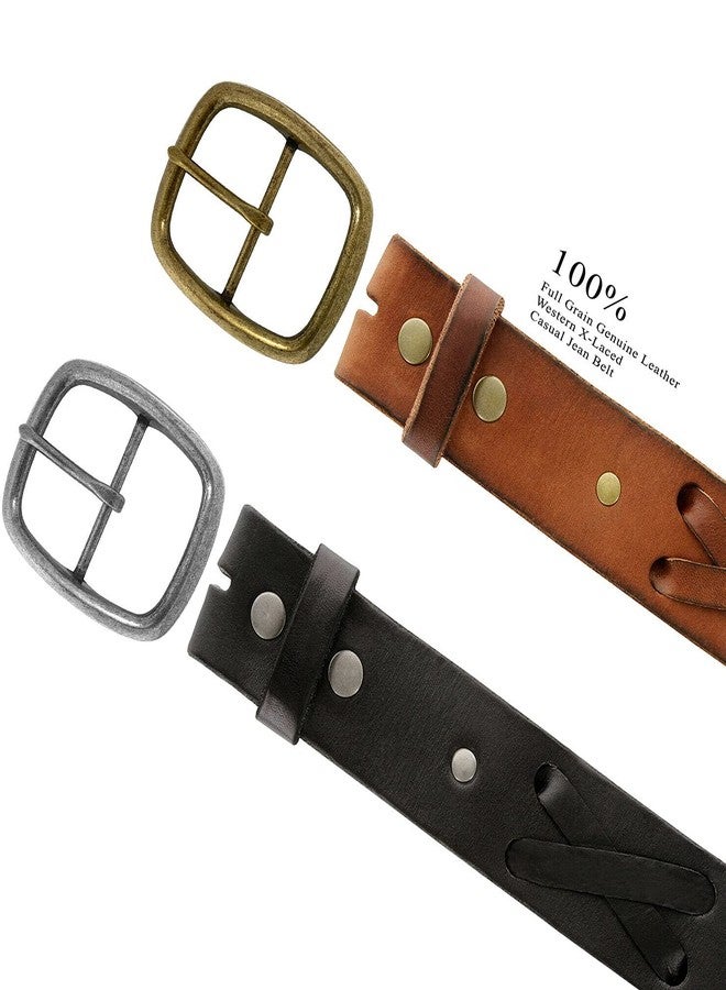 بيلتس.كوم حزام كلاسيكي كاجوال من Belts.com TB105-P3645، بإبزيم عتيق، مصنوع من الجلد الطبيعي المحبب بالكامل، عرضه 1-3/4 بوصة (45 مم) (فضي-أسود، 32). - Image 5