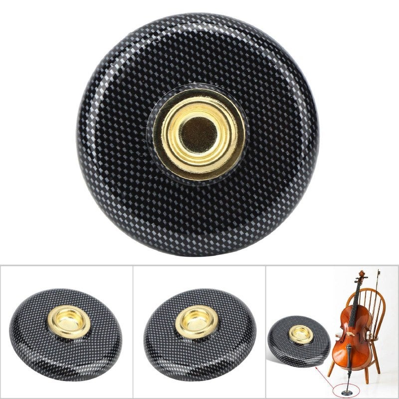 Cello Anti Slip Mat Black Plastic Metal Holder Sturdy Floor Protector - Lightweight Anti Slip Mat for Stage Performance Home Practice - Image 1