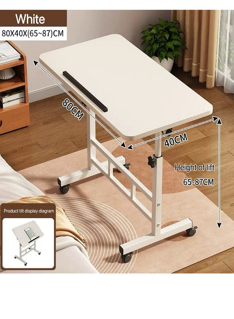 80 * 40cm قابلة للرفع التعلم مكتب الكمبيوتر مكتب محطة العمل للطلاب المنزلية مكتب يمكن تعديل الارتفاع 65-87cm، القرص القابل للطي 0-180 درجة قابلة للقلب - Image 3