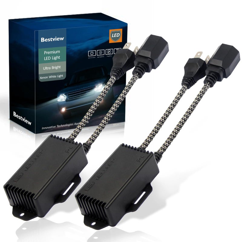 Bestview H4 9003 Canbus Decoder Kits Compatibility Anti Flickering Resistor Warning Canceler Pack of 2