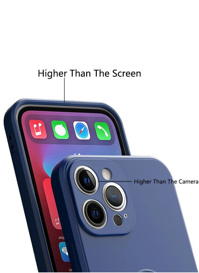 انت - جراب Apple iPhone14 Pro Max ، TPU ناعم ومقاوم للصدمات مع حلقة إصبع ، غطاء واقٍ لكاميرا الشاشة لكامل الجسم ، بطانة ناعمة من الألياف الدقيقة المضادة للخدش 6.7 بوصة (أزرق) - Image 1