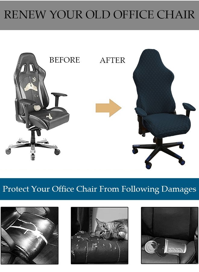 DUNISO Gaming Chair Covers Stretch Washable Computer Chair Slipcovers Ergonomic Gaming Chair Stretch Protector Slipcover with Armrests Cover for Armchair, Swivel Chair, Gaming Chair,Computer boss Chair  - Image 5