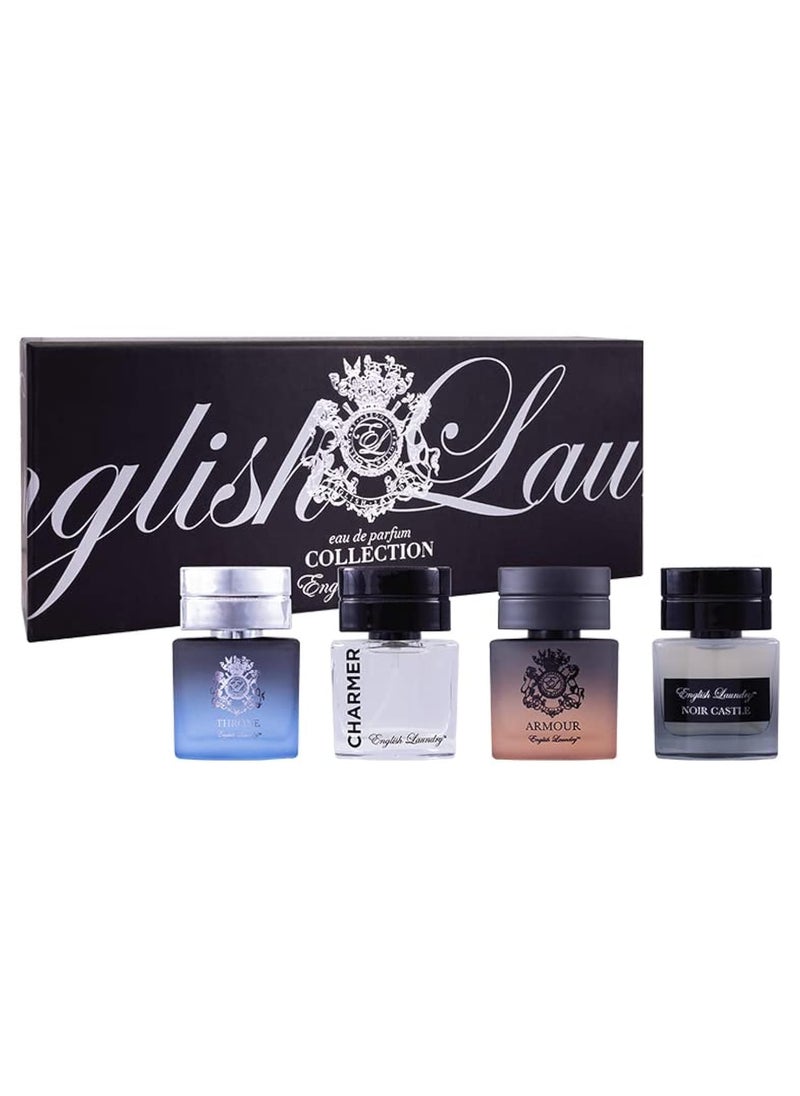 English Laundry - English Laundry Men's 20ml Coffret Collection, Throne, Armour, Noir Castle, Charmed EDP - Image 1