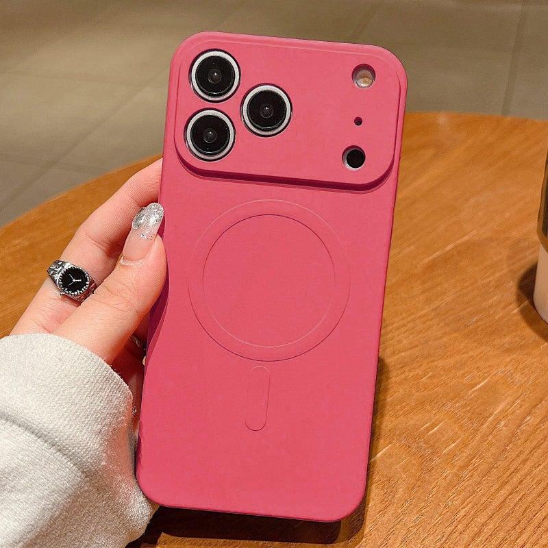 erorex For iPhone 17 Pro Max Solid Color Liquid Silicone MagSafe Magnetic Phone Case(Grass Purple) - Image 1