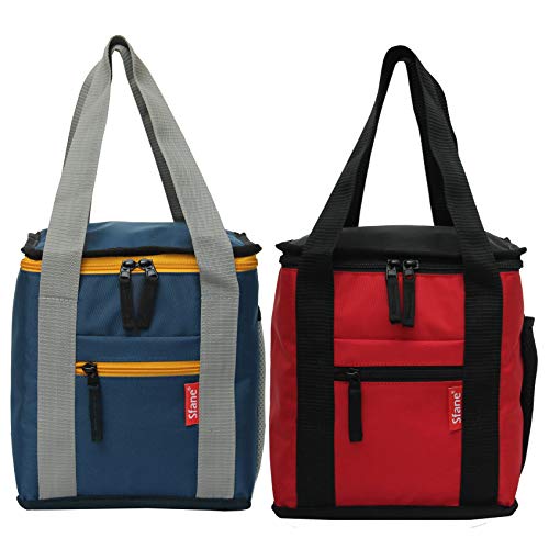 Sfane Men & Women Red & Blue Combo Office Lunch/Tiffin Bag (Red & Blue) - Image 1