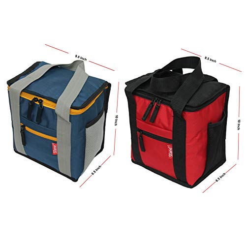 Sfane Men & Women Red & Blue Combo Office Lunch/Tiffin Bag (Red & Blue) - Image 2