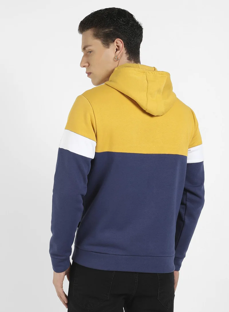 Campus Sutra  Men's Multicolour Zip-Front Hoodie With Insert Pocket for Men | Best Price UAE