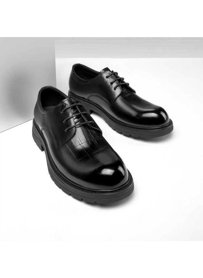 YEARCON Leap Month Shoes】25 Autumn Embossed Derby Shoes Formal Groom Wedding Shoes Men's Business Casual Leather Shoes - Image 2