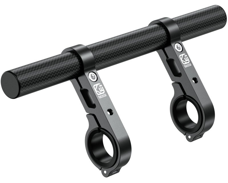BRCOVAN Carbon Fiber Handlebar Extender Extensions with Aluminum Alloy Clamp Mounting Base Fit on 0.875'' / 1'' / 1.125'' / 1.26'' Handlebars Cross Bars for Bike Bicycle Motorcycle Scooter - Image 1