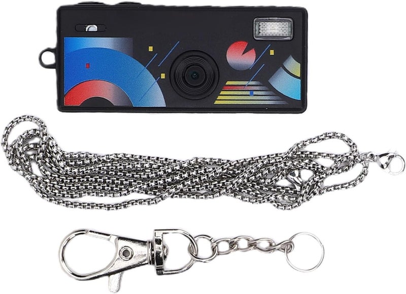 Drfeify Mini Digital Camera, 0.96 Inch Flip Color Screen Retro Camera with Flash and Strap for Life Records Travel Photography (Black) - Image 1