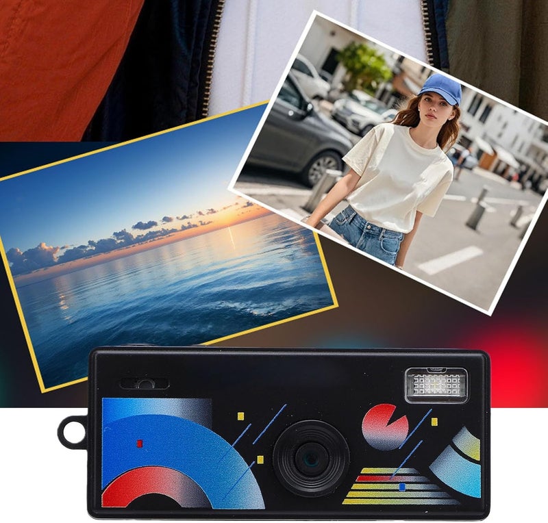 Drfeify Mini Digital Camera, 0.96 Inch Flip Color Screen Retro Camera with Flash and Strap for Life Records Travel Photography (Black) - Image 5