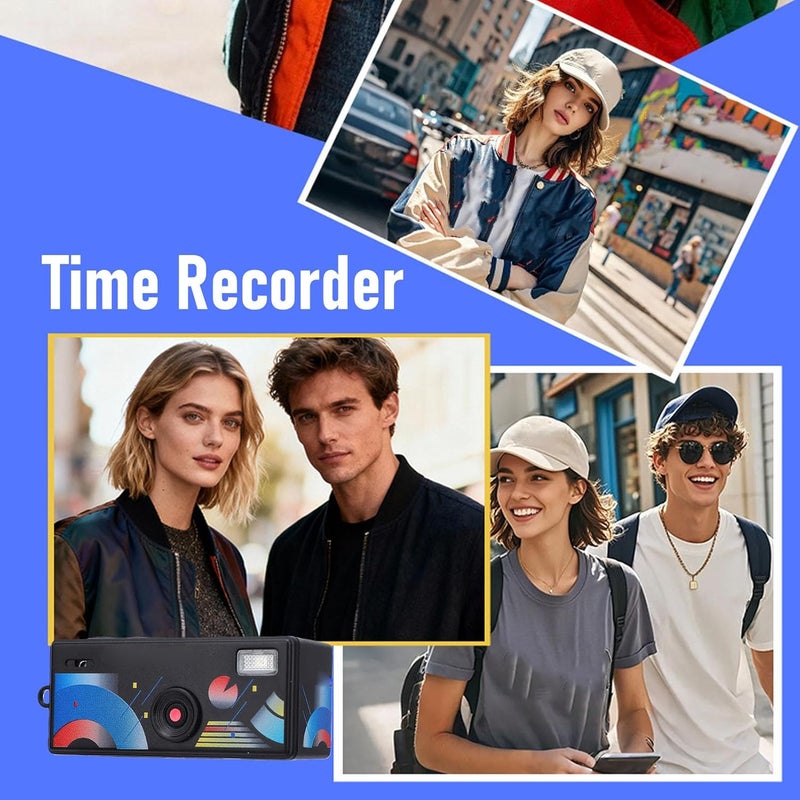 Drfeify Mini Digital Camera, 0.96 Inch Flip Color Screen Retro Camera with Flash and Strap for Life Records Travel Photography (Black) - Image 3