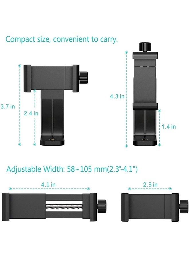 صوجي حامل ثلاثي القوائم/حامل هاتف محمول مع حامل عمودي للهواتف الذكية ومحول 360 درجة للهواتف المحمولة - Image 4