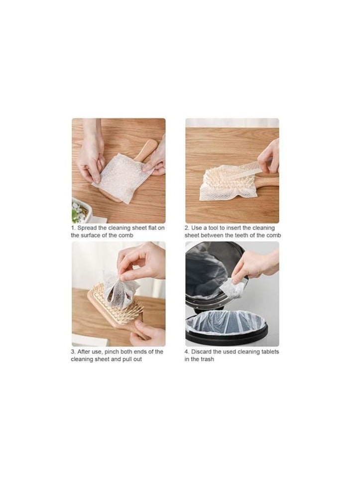 Hair Brush Cleaning and Wrapping Wipes – Pack of 50 - Image 4
