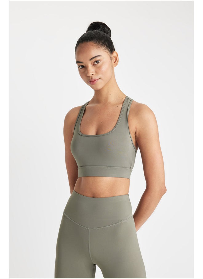 DeFacto - Woman Knitted Crew Neck Short Sleeve Bralette - Image 1
