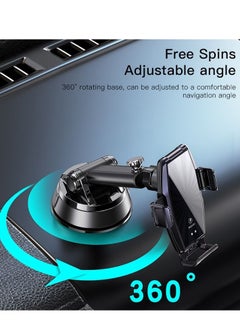 Yesido YesidoC189 Wireless Car Charger Mount, Phone Holder Auto-Clamping Qi 10W/7.5W Fast Charging Car Phone Mount Dash Air Vent Compatible with iPhone Series 12/11/Pro/Max/X/8, Samsung S10/S10+/S9/S9+/Not  - Image 2