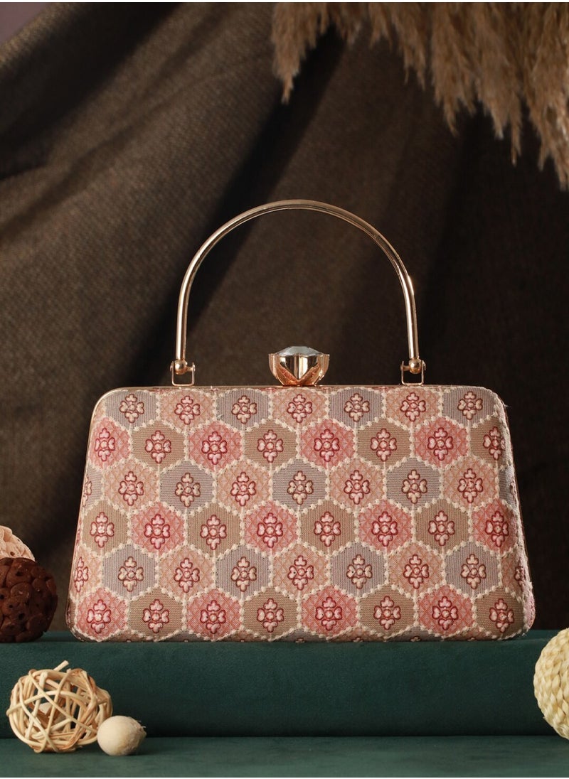 Priyaasi Embroidered Box Clutch  - Image 1