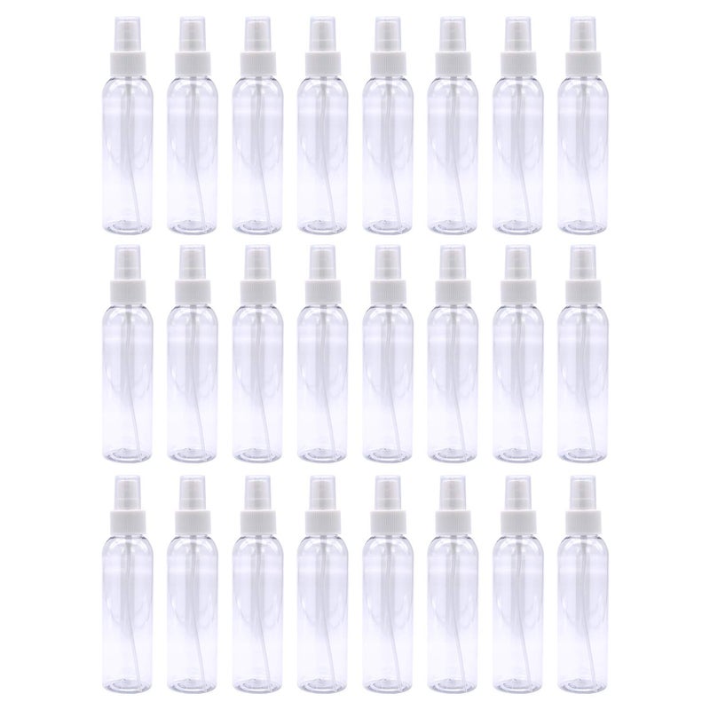 TRENDBOX 4oz Travel Size Spray Bottles 24 Pack Fine Mist Small Empty Plastic Spray Bottle Leak Proof BPAFree Travel Essentials Cosmetic Containers