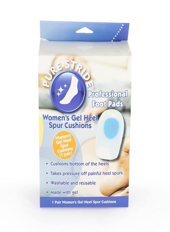 Pure Stride Gel Heel Spur Cushions, Professional Foot Pads - Pain Relief and Cushion for Heels, Plantar Fasciitis, Bone Spurs - for Women, 1 Pair - Image 1