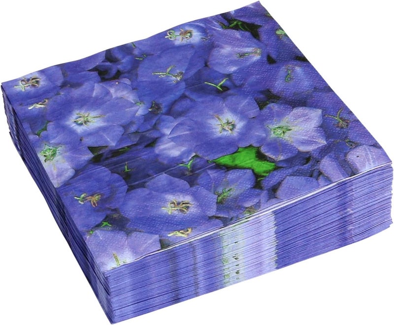 Iconikal 75Count Disposable Dinner Paper Party Napkins Violets - Image 2
