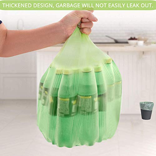 WADNGXM Compostable Trash Bags, 3 Gallon Biodegradable Small Garbage Bags Green Wastebasket Liners for Bathroom Office Home Bins, 100 Counts - Image 5