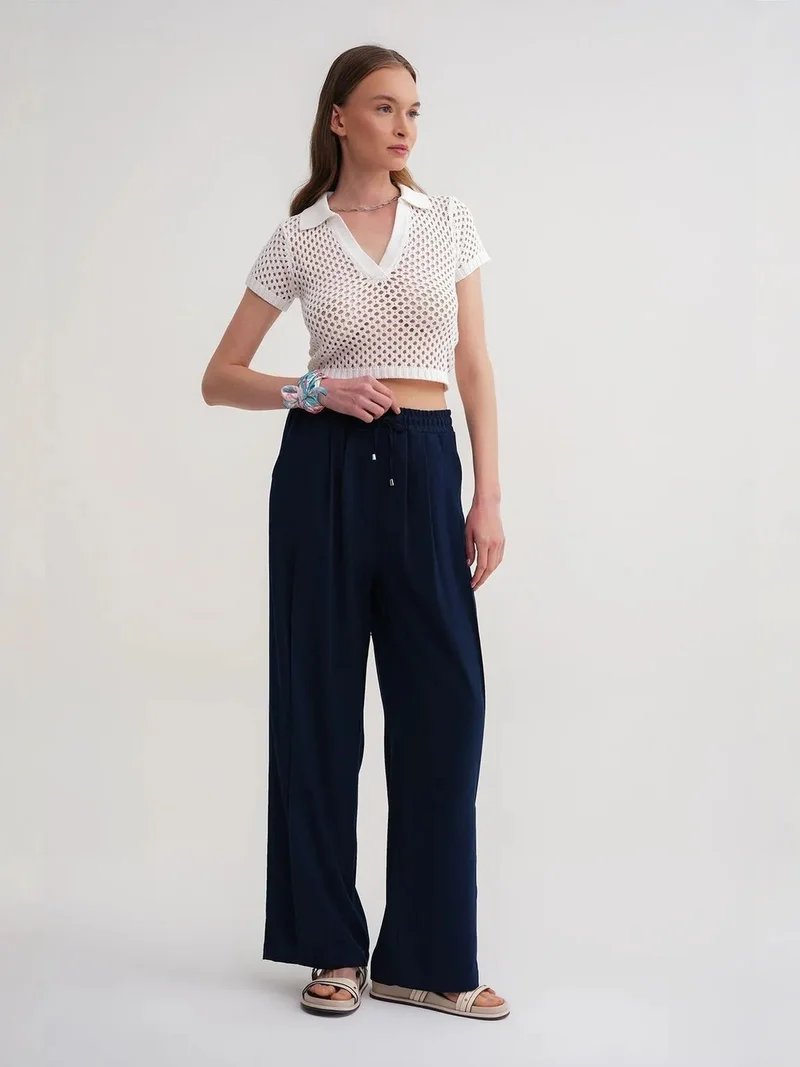 ميكسراي MIXRAY Wide Leg Pull-On Pants
