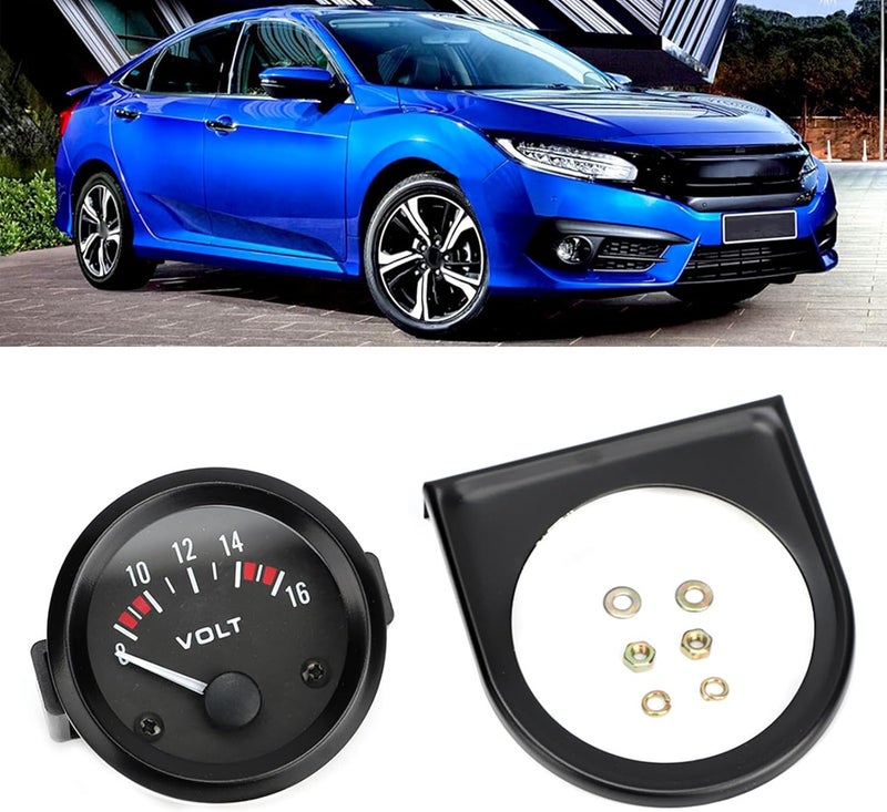 Cryfokt 12V Car Voltmeter, 2 Inch High-Sensitivity Gauge with Clear Numbers - Image 3