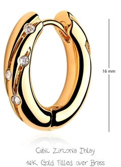 Mevecco Women Huggie Earrings Gold Hoop 14K Gold Filled Small Simple Handmade Hypoallergenic Everyday Jewelry  - Image 5