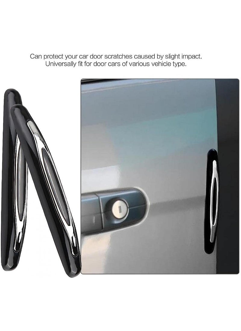 Scrolls 4Pack Car Anti-scratch Strip, Universal Car Auto Door Edge Trim Guard Protector Anti-scratch Decor Strip Sticker (Model, Black/Silver)  - Image 5