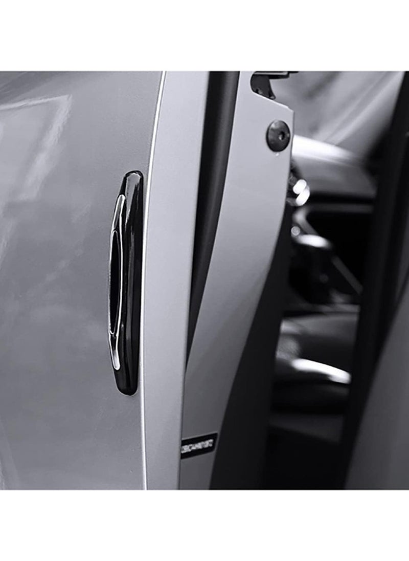 Scrolls 4Pack Car Anti-scratch Strip, Universal Car Auto Door Edge Trim Guard Protector Anti-scratch Decor Strip Sticker (Model, Black/Silver)  - Image 4