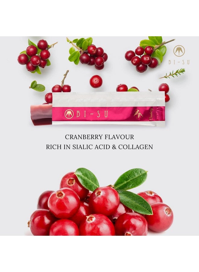 BI-SU Extract Jelly Stick | Natural Swiftlet Nests Extract, Collagen, Vitamin C, Japanese Skincare, Anti-Aging, Maintains Skin's Elasticity, Boosts Immune System, GI Health, Cranberry Flavor, 7 PCS - Image 1