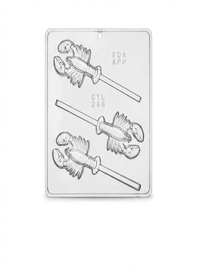 Lollipops Lobster Lollipop Chocolate Candy Mold 246, 3 Cavities, 2.5" x 4", Food Preparation Mold - Image 5