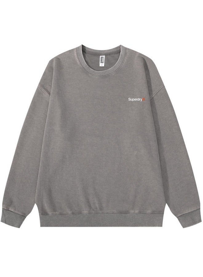سوبر دراي Superdry men's and women's loose shoulder long-sleeved round neck sweater - Image 3