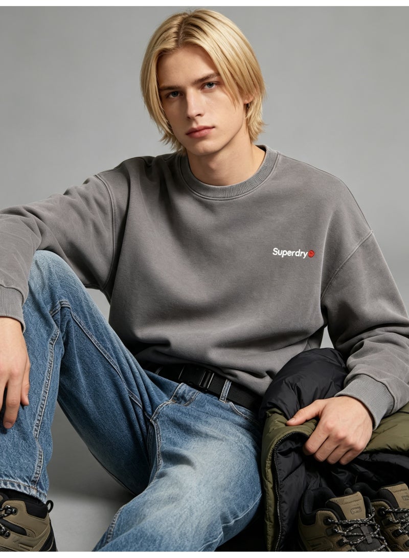 سوبر دراي Superdry men's and women's loose shoulder long-sleeved round neck sweater - Image 1