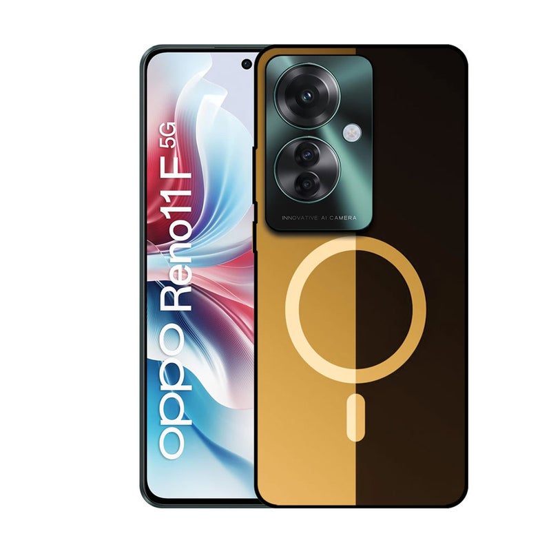الصيد العين غطاء حماية مطبوع لهاتف Oppo Reno 11 F - نقش بني - Image 1
