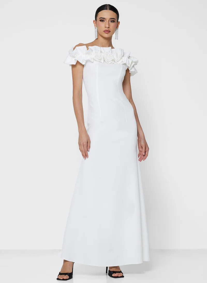 Namshi x Off Shoulder Ruffled Dress