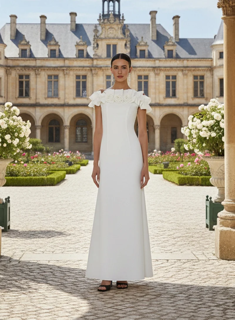 Namshi x  Off Shoulder Ruffled Dress for Women | Best Price UAE