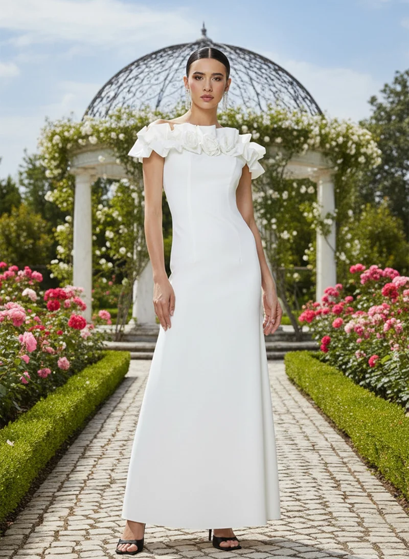 Namshi x  Off Shoulder Ruffled Dress for Women | Best Price UAE