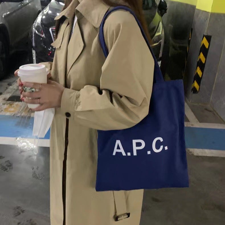 Japanese Korean Apc Tote Bag Shoulder Bag Handbag Shopping Bag Handbag Tote Large Capacity Lunch Bag - Image 2