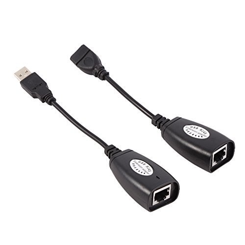 Ashata USB to RJ45 Adapter,USB 2.0 to RJ45 Ethernet Extension Extender Network Adapter Cable Wired LAN Ideal for Use with USB Cameras, Printers, Web Cameras, Keyboard, Mouse Extensions - Image 1
