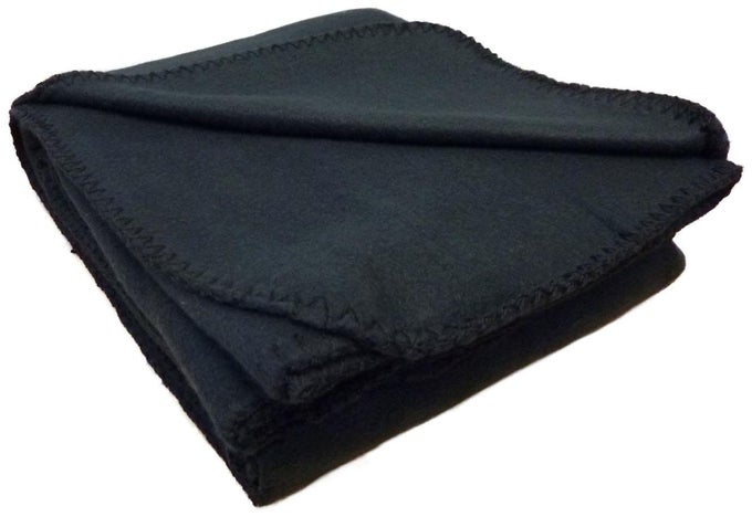 COZY POLAR FLEECE BLANKET 50 X 60 SOFT BLACK THROW BLANKET FOR ALL SEASONS