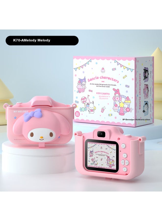 Maqucc X Sanrio Ccd Digital Kids Mini Camera Campus Student Party Travel Beginner Boys Girls Toy Birthday Creative Gift Melody 32g