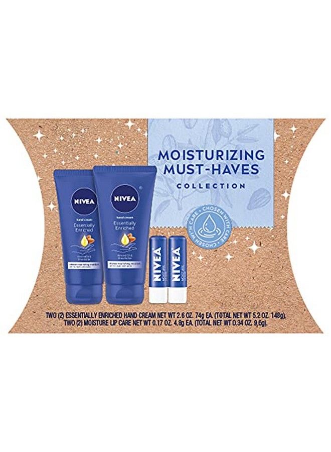 Nivea Moisturizing Musthaves Hand Cream And Lip Balm 4 Piece Gift Box - Image 2