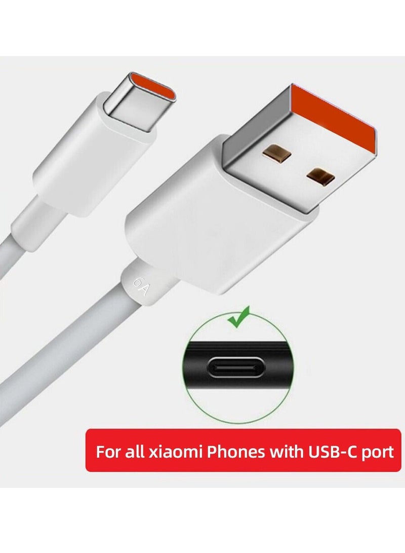 For Xiaomi Poco Redmi Note 11s 10 M4 Pro 13 Pro Type c USB-C Data Fast Charging Cable White - Image 2