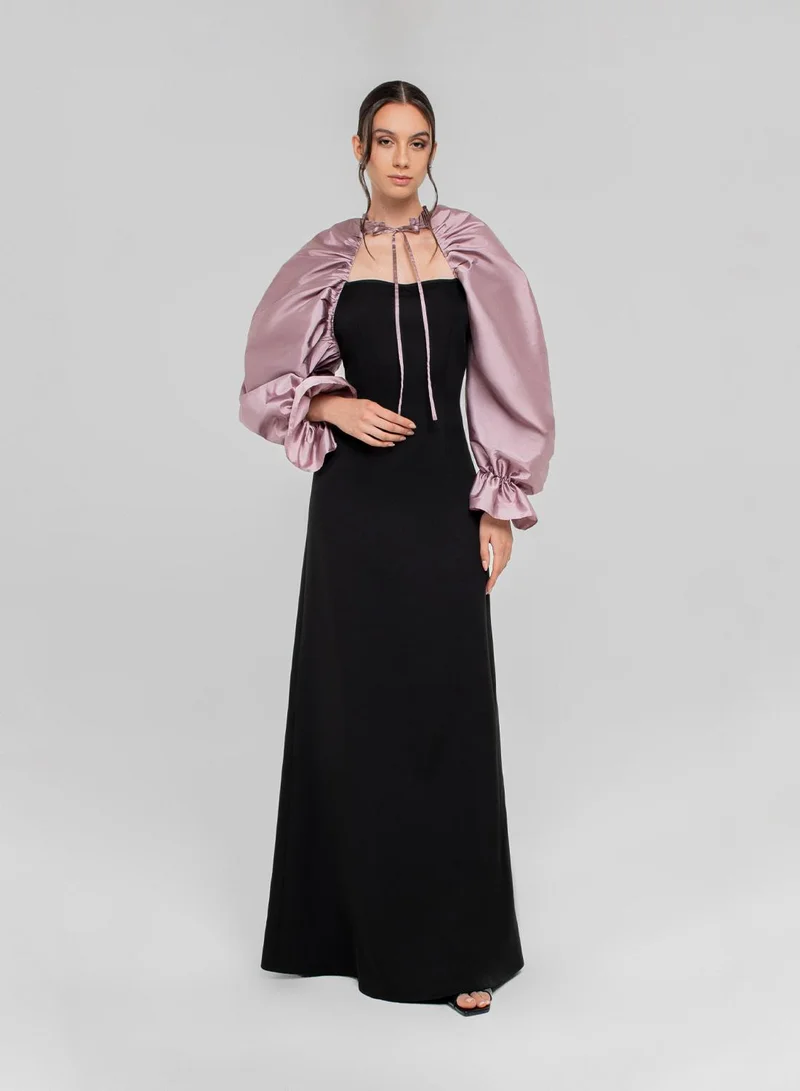 CHASE Puff Sleeve Cut Out Maxi Dress