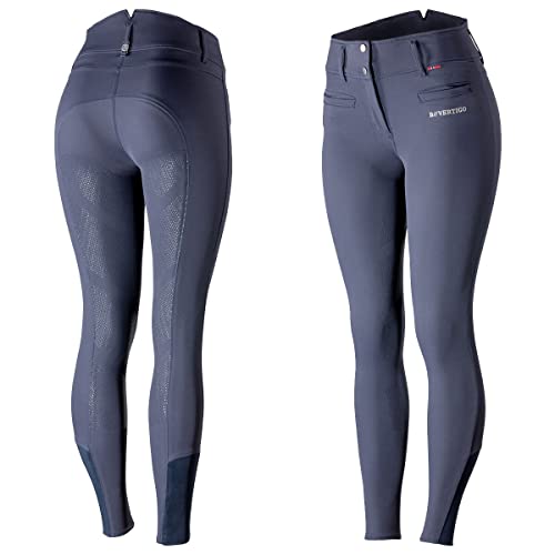horze B Vertigo Tiffany Women's Silicone Full Seat Breeches -Dark Navy - US 28 - Image 2