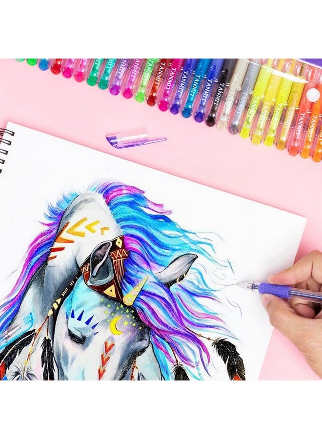 TANMIT Gel Pens, 33 Color Gel Pen Fine Point Colored Pen Set With 40% More Ink For Adult Coloring Books, Drawing, Doodling, Scrapbooks Journaling - Image 4