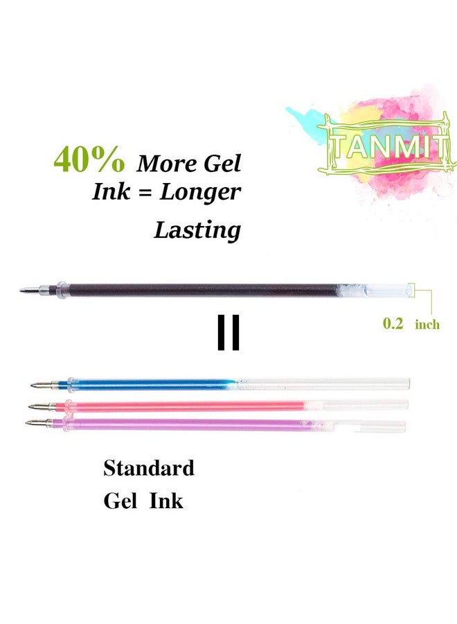 TANMIT Gel Pens, 33 Color Gel Pen Fine Point Colored Pen Set With 40% More Ink For Adult Coloring Books, Drawing, Doodling, Scrapbooks Journaling - Image 3